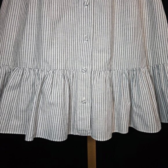 CINQ À SEPT Kelly Pinstripe Long Sleeve Mini Dress 4 - Picture 4 of 12